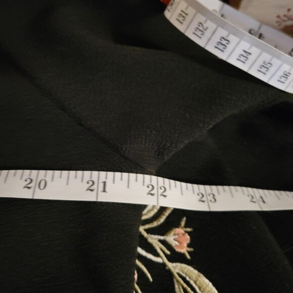 Floral Embroidery Streetwear Jacket L Casual Fall Dark Fairycore Romantic Grunge - Picture 15 of 16